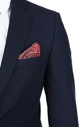 Gabardin Mono Yaka Astarlı 8 Drop Comfort Fit Rahat Kesim Takım Elbise 1001200006 Lacivert