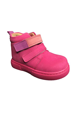 OrtopedikAL 1001 Ridente Pembe Bebe Kız Çocuk Bot % 100 DERİ Anatomik Bilekten Cırtlı