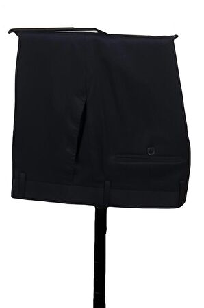 Desenli Armürlü Mono Yaka Astarlı Yelekli 6 Drop Slim Fit Dar Kesim Smokin Damatlık 1001220201 Koyu Lacivert