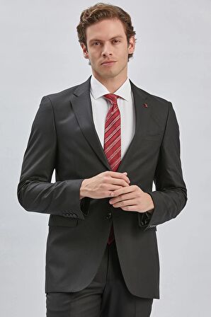 Koyu Lacivert Çizgili Kırlangıç Yaka Astarlı 6 Drop Slim Fit Dar Kesim Takım Elbise 1001240175