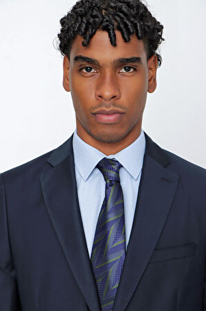 Lacivert Gabardin Mono Yaka 4 Drop Comfort Fit Rahat Kesim Basic Takım Elbise 1001245009