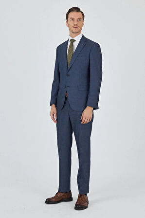 Lacivert Mono Yaka Esnek 6 Drop Comfort Fit Classic Takım Elbise 1001250152