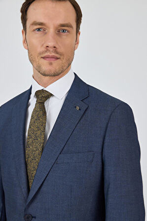 Lacivert Mono Yaka Esnek 6 Drop Comfort Fit Classic Takım Elbise 1001250152