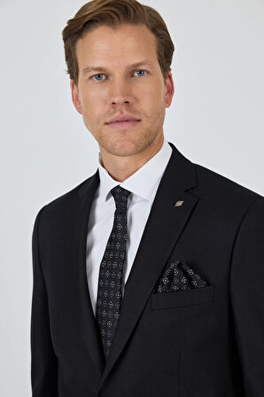 Düz Filafil Mono Yaka Tam Astar 6 Drop Comfort Fit Takım Elbise 1001250170