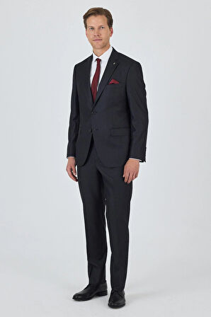 Düz Filafil Mono Yaka Tam Astar 6 Drop Comfort Fit Takım Elbise 1001250170