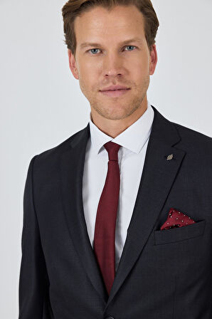 Düz Filafil Mono Yaka Tam Astar 6 Drop Comfort Fit Takım Elbise 1001250170