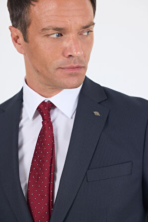 Koyu Antrasit Mono Yaka Bez Ayağı Tam Astar Pamuklu 4 Drop Comfort Fit Classic Takım Elbise 1001250178