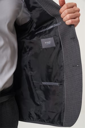 Koyu Füme Mono Yaka 6 Drop Comfort Fit Tam Astar Esnek Takım Elbise 1001260285
