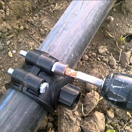 50x1"x1" PRİZ KOLYE ÇİFT ÇIKIŞLI GALVANİZ CİVATALI VE METAL YÜZÜKLÜ PRİZ KOLYE