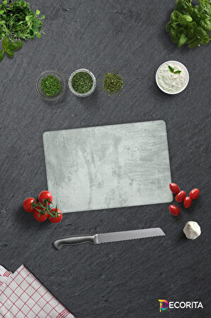 Cam Kesme Tahtası - Cam Kesme Tablası | Gri Duvar Dokulu | 20cm x 30cm