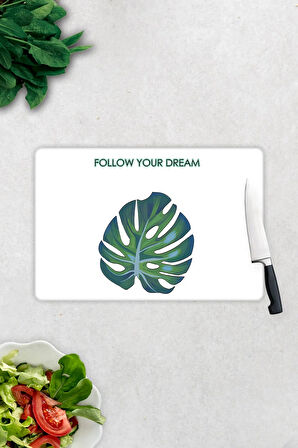 Cam Kesme Tahtası - Cam Kesme Tablası | Follow Your Dream | 20cm x 30cm