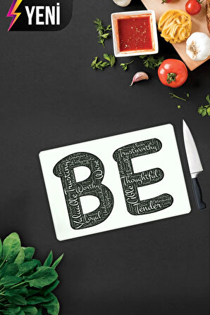 Cam Kesme Tahtası - Cam Kesme Tablası | Being Temalı | 20cm x 30cm