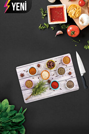 Cam Kesme Tahtası - Cam Kesme Tablası | Baharat Festivali | 20cm x 30cm