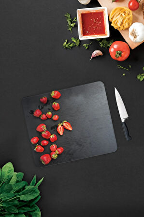 Cam Kesme Tahtası - Cam Kesme Tablası | Çilek Desen | 29cm x 34cm