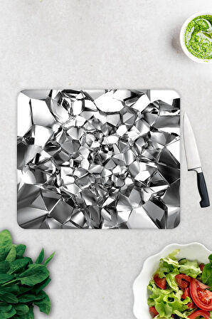 Cam Kesme Tahtası - Cam Kesme Tablası | Gümüş Kristal | 29cm x 34cm