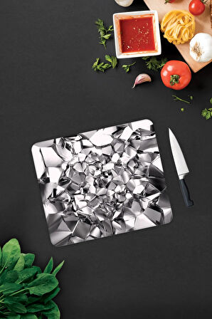 Cam Kesme Tahtası - Cam Kesme Tablası | Gümüş Kristal | 29cm x 34cm