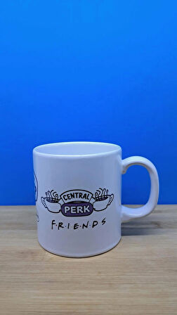 blackleg kulplu bardak Central Park Friends yazılı  çay kahve içecek bardağı 330 ml.