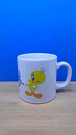 blackleg kulplu bardak Tweety Sarı Civciv Çizgi Film Karakterli  çay kahve içecek bardağı 330 ml.