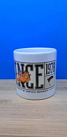 blackleg kulplu bardak Since 1978 yazılı Garfield Çizgi Film karakteri çay kahve içecek bardağı 330 ml.