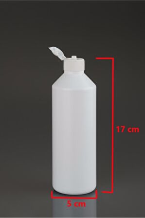 250 ml 100 adet Flip Top açma kapak boş şişe beyaz