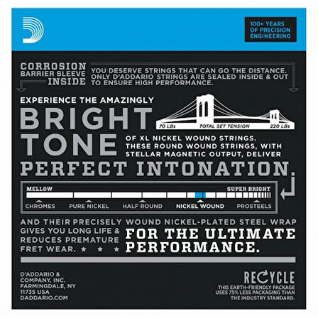 DADDARIO ELEKTRO GİTAR TEL SETİ XL 9-42 NICKEL WOUND SUP