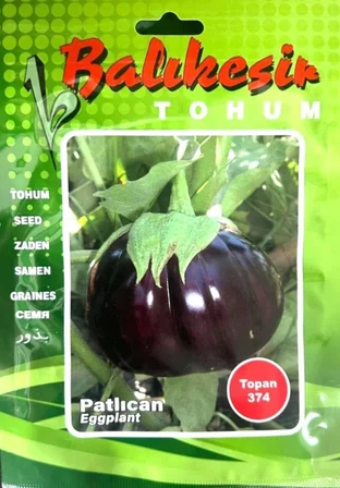 1001Naturel Patlıcan Tohumu 10 Gram Topan 374 Tohum