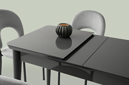 Tekno Hilal MDF Açılır Mutfak Masa Sandalye Takımı 60x100 