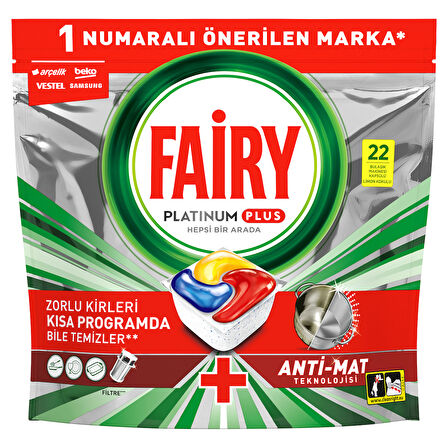 Fairy Platinum Plus Limon Kokulu Tablet 22'li 341 G