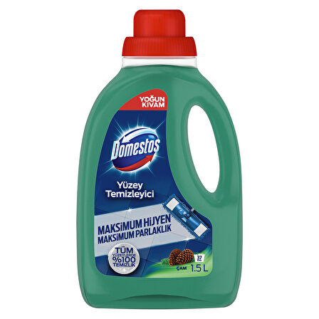 Domestos Yüzey Temizleyici Çam Maksimum Hijyen Tüm Yüzeyler için Yüzey Temizleyici 1500 ML 4 ADET