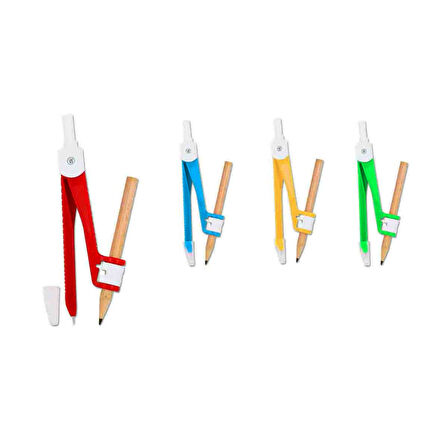 Ark Emniyetli Pergel + Kalem 4 ADET