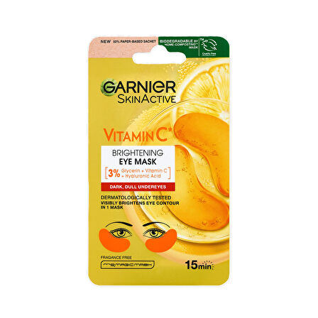 Garnier C Vitamini Parlak Göz Maskesi 4 ADET