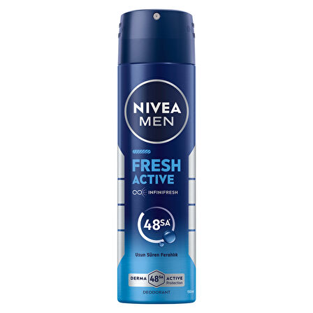 NIVEA MEN Erkek Sprey Deodorant Fresh Active 150 ml 4 ADET