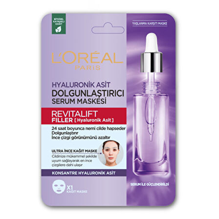 L'Oréal Paris Revitalift Filler Dolgunlaştırıcı Serum Maske 28 G 4 ADET