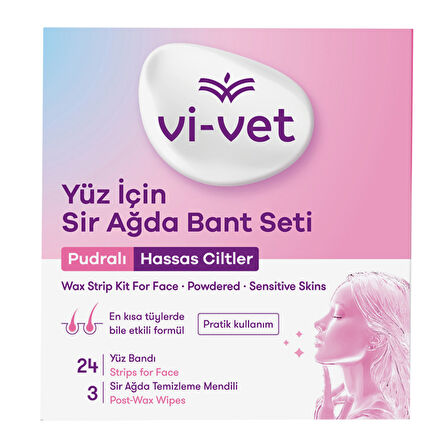 Vi-Vet Purdalı Yüz İçin Sir Ağda Bandı 24'lü 4 ADET