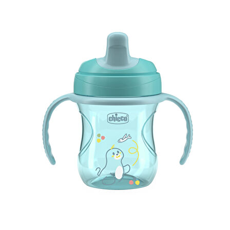Chicco Yarı Yumuşak Uçlu Bardak +6 Ay Mavi 200 Ml 4 ADET