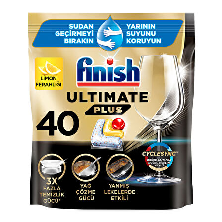 Finish Ultimate Plus Limon 40 Tablet 488 G