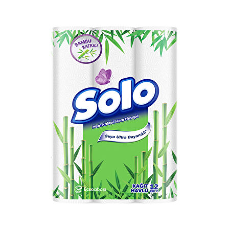 Solo Bambu Katkılı Havlu 12'li