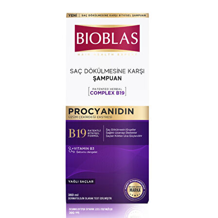 Bioblas Yağlanmaya Karşı Şampuan 360 Ml