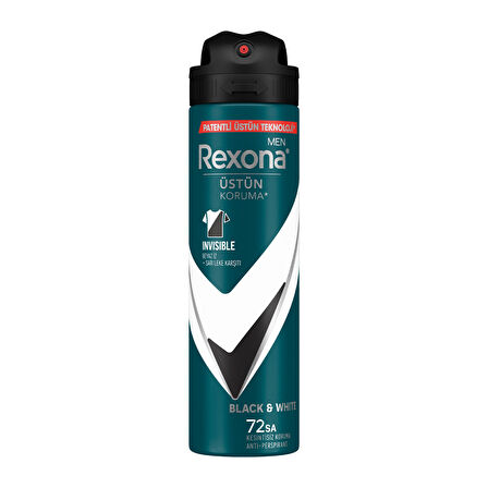 Rexona Men Erkek Sprey Deodorant Invisible Black & White 150 ml