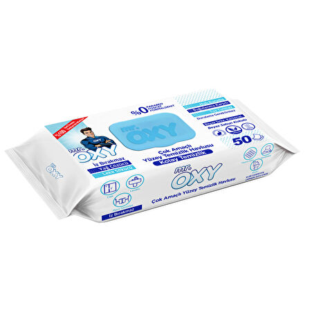 Mr Oxy Yüzey Temizlik Havlusu Beyaz Sabun 50'li