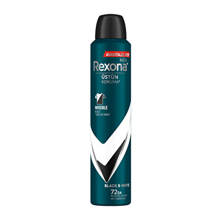 Rexona Men Erkek Sprey Deodorant Invisible Black & White 200 Ml