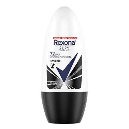 Rexona Invisible Black + White 72Sa Roll On 50 Ml