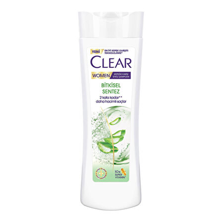 Clear Women Kepeğe Karşı Etkili Şampuan Bitkisel Sentez Aloe Vera & Çay Ağacı Yağı 350 ml
