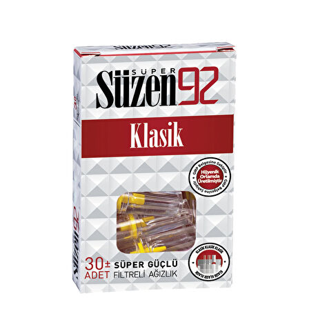 Süper Süzen 92 Ağızlık Filtresı 30'lu
