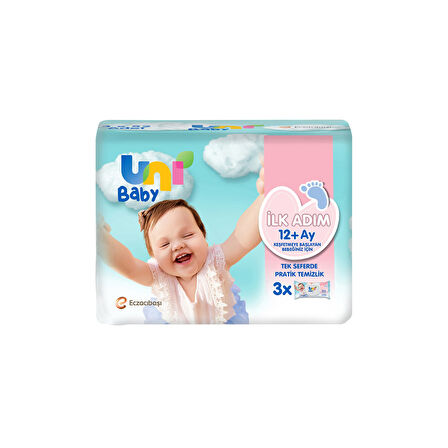 Uni Baby İlk Adım Islak Mendil 3X52'li