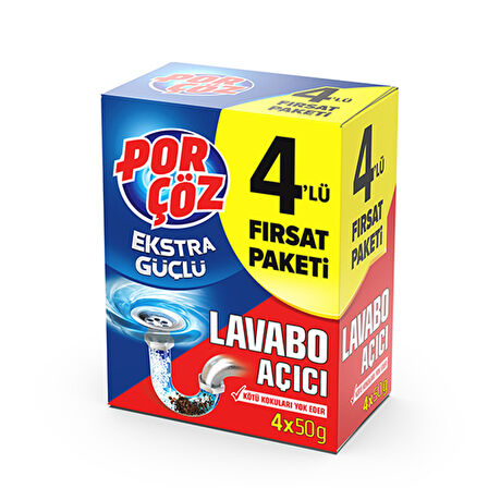 Porçöz Lavabo Açıcı Granül 4 x 50 G