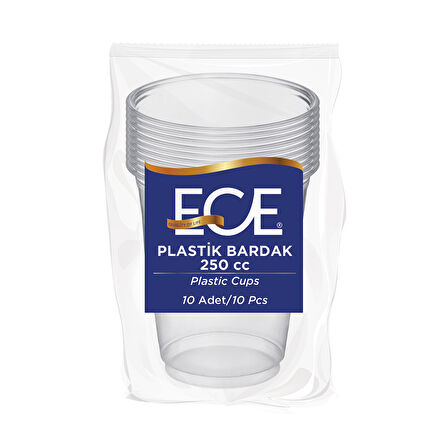 Ece Plastik Bardak 10'lu 250 Cc