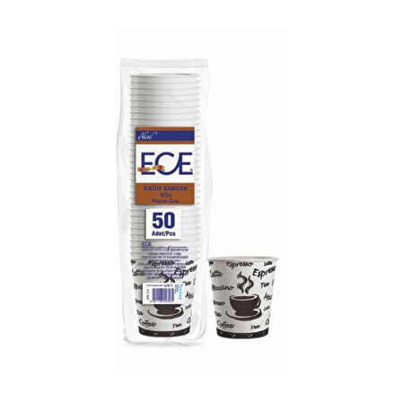 Ece Party 7 Oz Karton Bardak 50'li (EPK678)