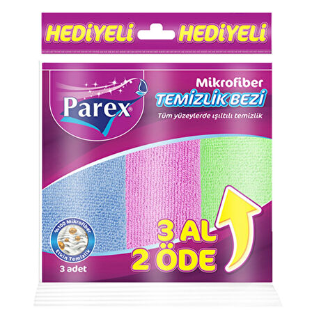 Parex Mikrofiber Temizlik Bezi 3'lü