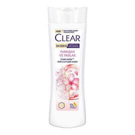 Clear Women Kepeğe Karşı Etkili Şampuan Yumuşak Parlak Kiraz Çiçeği Esansı & Keratin 350 ml